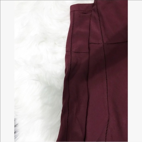 Aritzia Sunday Best Burgundy Zelda Mini Skirt - Picture 3 of 8